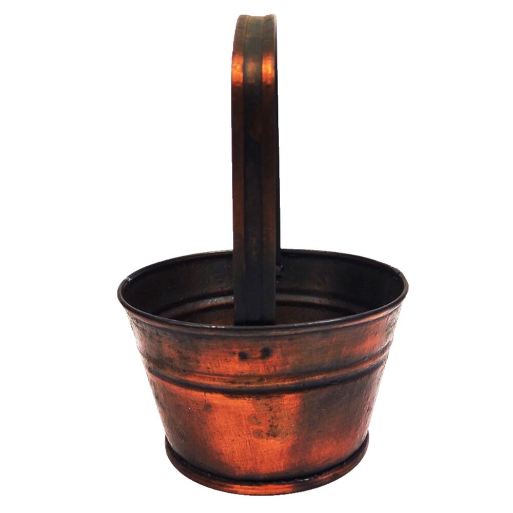 VTG Copper Planter Davidson Uphoff Country Ware Bucket Mexico Made MCM 6”